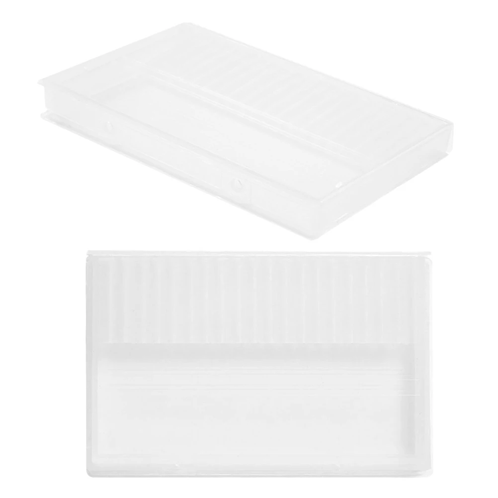 

2pcs Drill Bit Holder Art Salon Supply Manicure Tool Organizer Grinding Head Storage Case Portable Dust Cover Durable