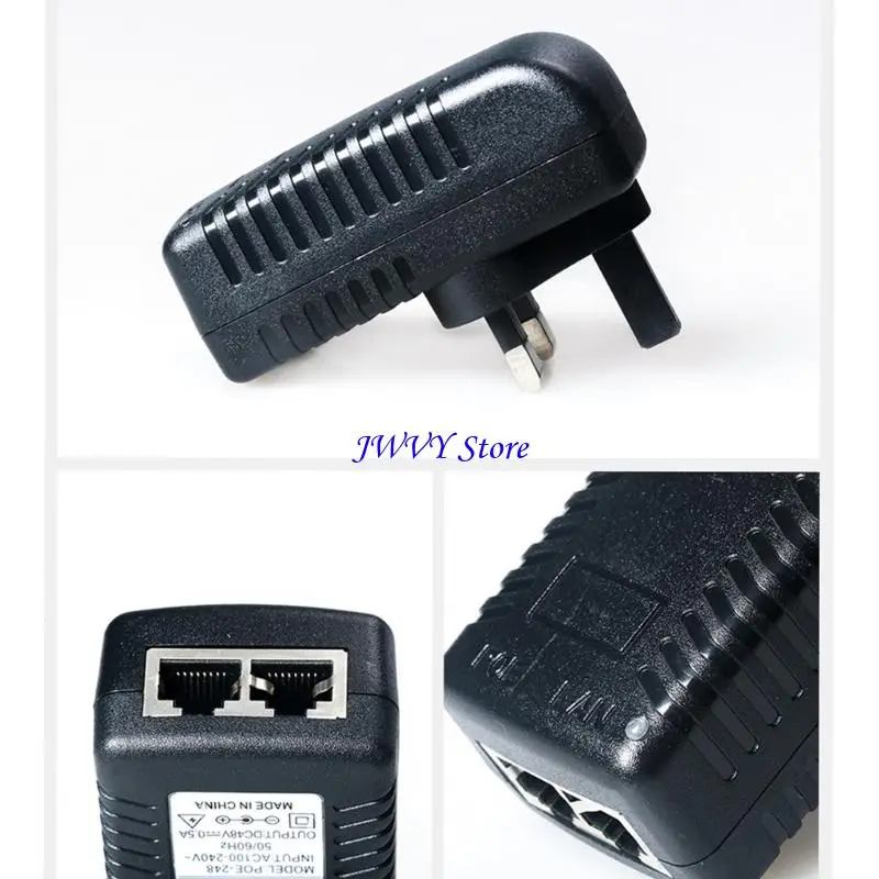 573A Durability POE Adapter For Security Camera Overloads Short Circuits Protections
