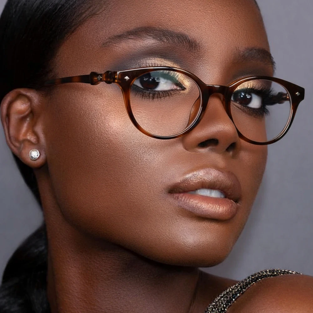 CRIXALIS Myopia Prescription Glasses For Women Ladies Oval Vintage Optical Lenses With Recipe Correction Eye Glasses UV400