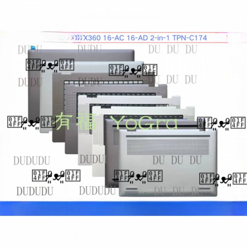 

DDD для нового для HP Envy X360 16-AD 16-AC 2-в-1 TPN-C174 ЖК-крышка/подставка для рук/нижняя часть