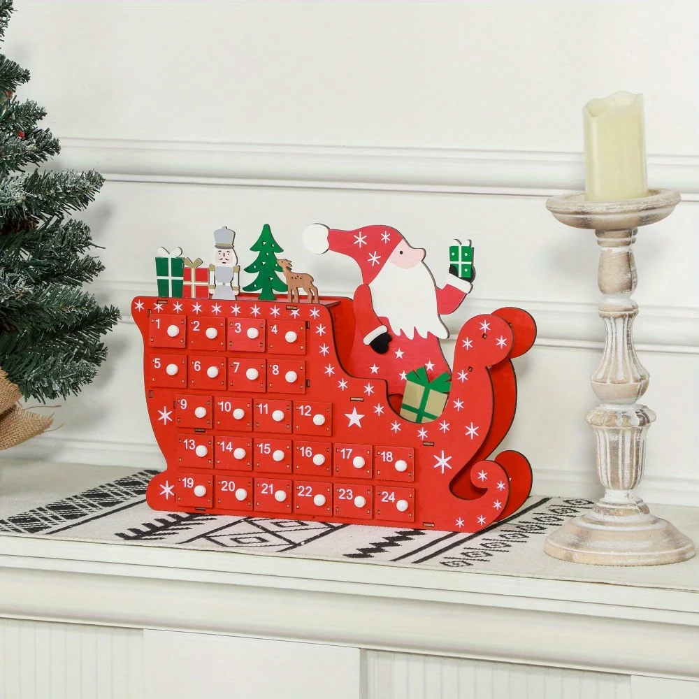 Christmas Advent calendar with 24 drawers, Christmas gifts