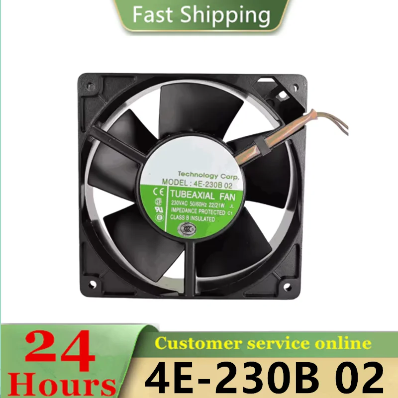 

4E-230B 02 230VAC 22/21W for Bi-Sonic full metal high temperature moisture resistant 12038 AC 220V Axial fan NEW