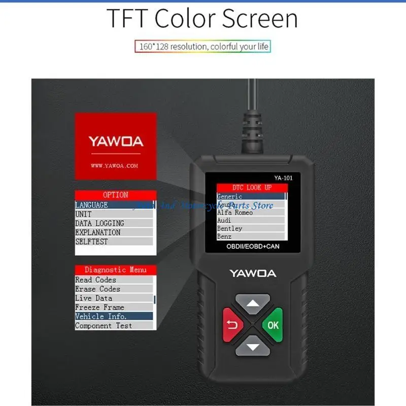 P9FD ماسح ضوئي تشخيصي للسيارة، قارئ رمز خطأ محرك السيارة، أداة فحص السيارة