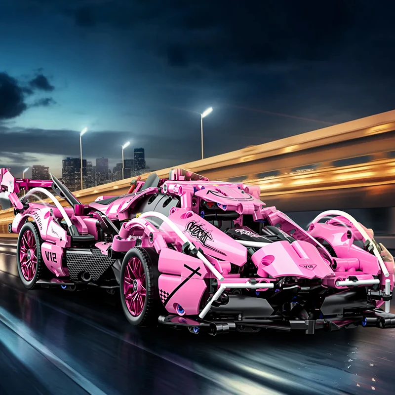 

Технический конструктор V12 Concept для спортивного автомобиля, набор моделей суперкаров, MOC, автомобильные конструкторы, детские подарки