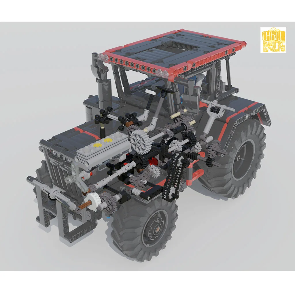 MOC-110664 Tractor with 4Speed Semi-Auto Transmission Model With PDF Drawings Building Blocks Bricks DIY Birthday Christmas Gift