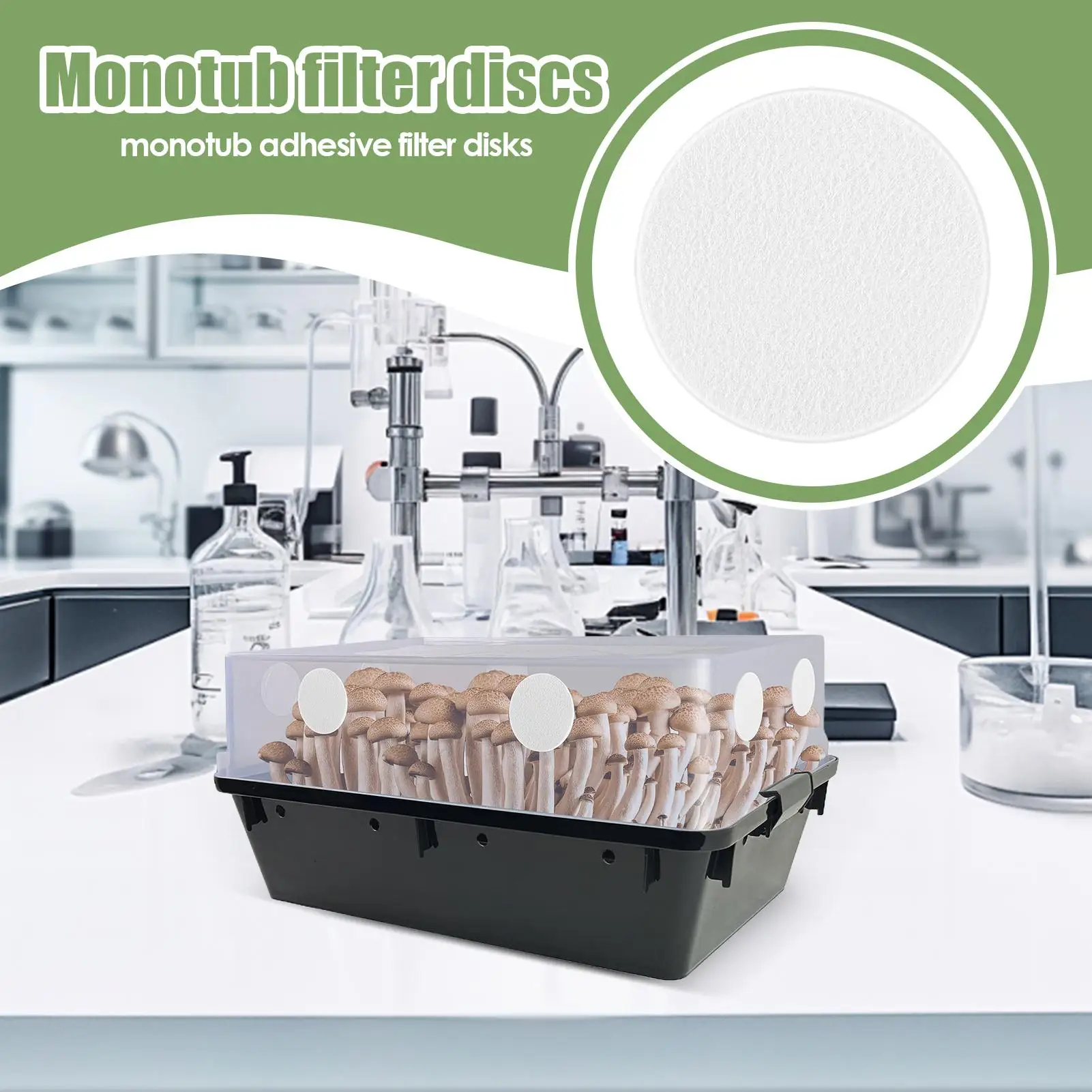 Dischi filtranti adesivi Monotub Sostituzioni del tampone filtrante per la coltivazione dei funghi Adesivo per la filtrazione Forniture per la coltivazione di ricambio