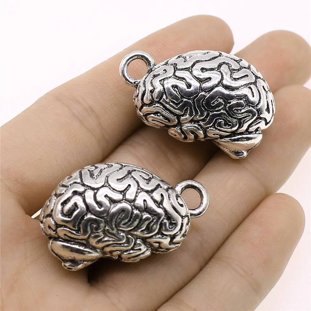 5 sztuk medycyna nauka narządy ludzkie mózg serce płuc Charms wisiorek do tworzenia biżuterii DIY rzemiosło Making