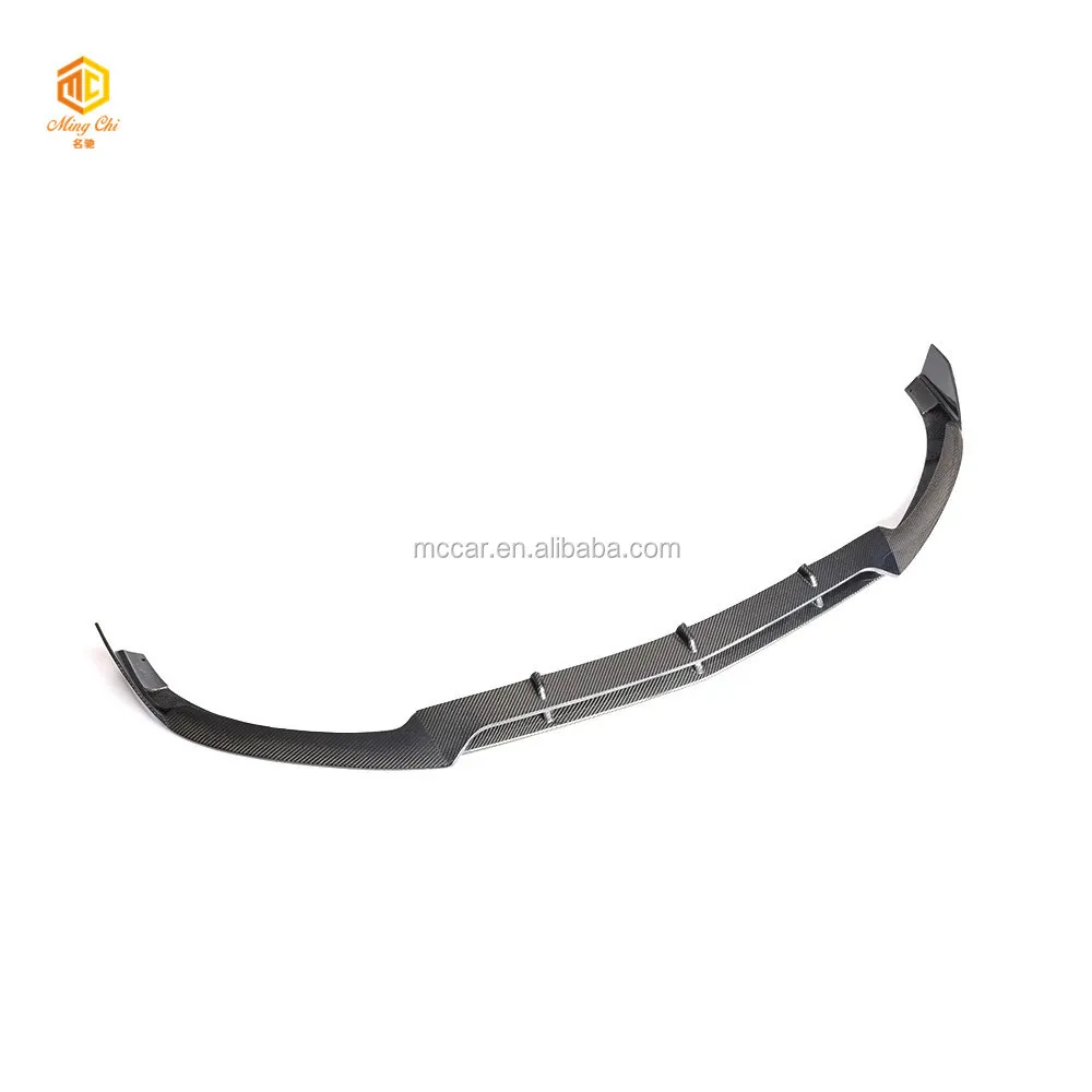 BS carbon Fiber Car Front Bumper Lip spoiler for C-Class W205 C63 Sport C205 C43 15-19