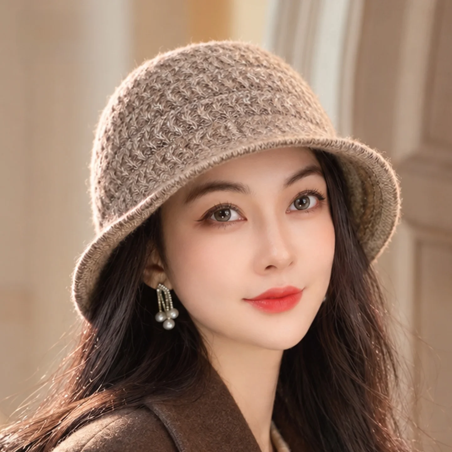 elegant-knitted-woolen-fisherman-hat-for-women-autumn-winter-versatile-slimming-wide-brim-hat-adjustable-comfortable-pt8100