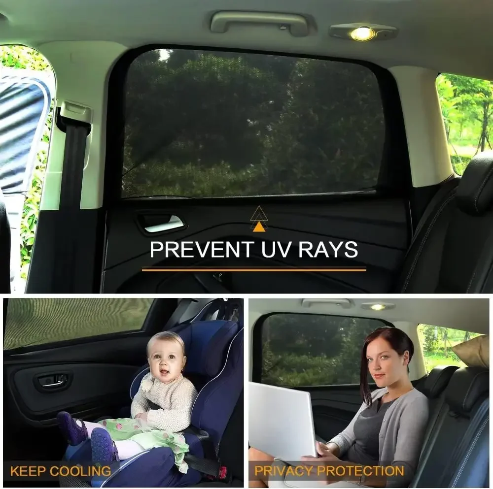 Universeller Auto-Sonnenschutzvorhang UV-Schutz Netzfensterabdeckung Anti-Mücken Sichtschutz Sonnenblende Auto-Innenausstattung Zubehör – Detail 6
