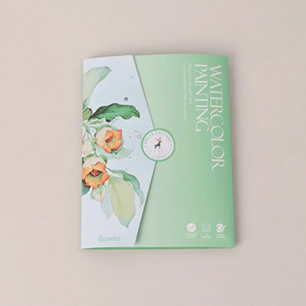 다색 수채화 그림책 중국 스타일 12색 고체 안료 그리기 책 동물 꽃 새 낙서 예술 책