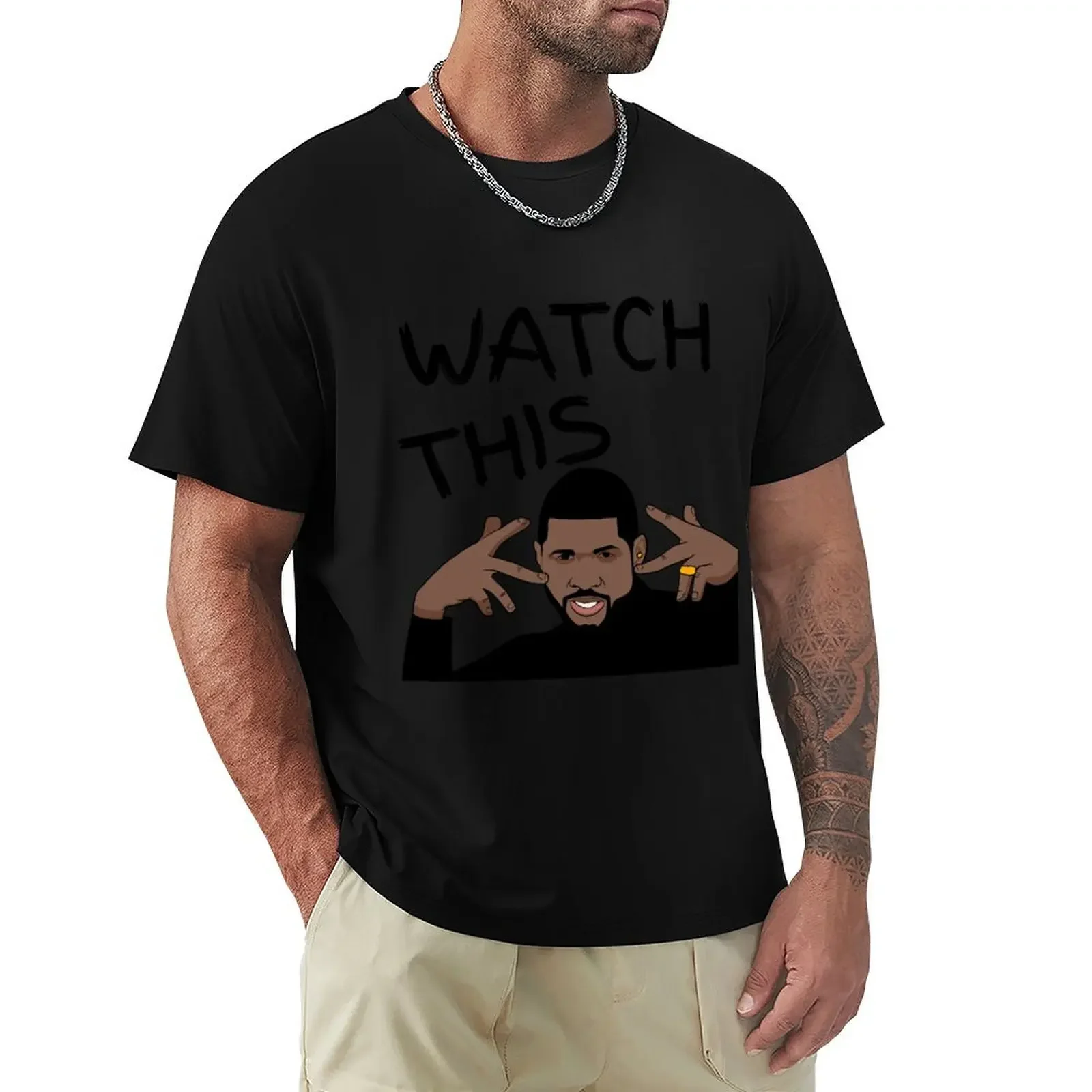 Watch This Usher Tiny Desk Concert Meme T-Shirt vintage Short sleeve tee designer shirts mens fashion