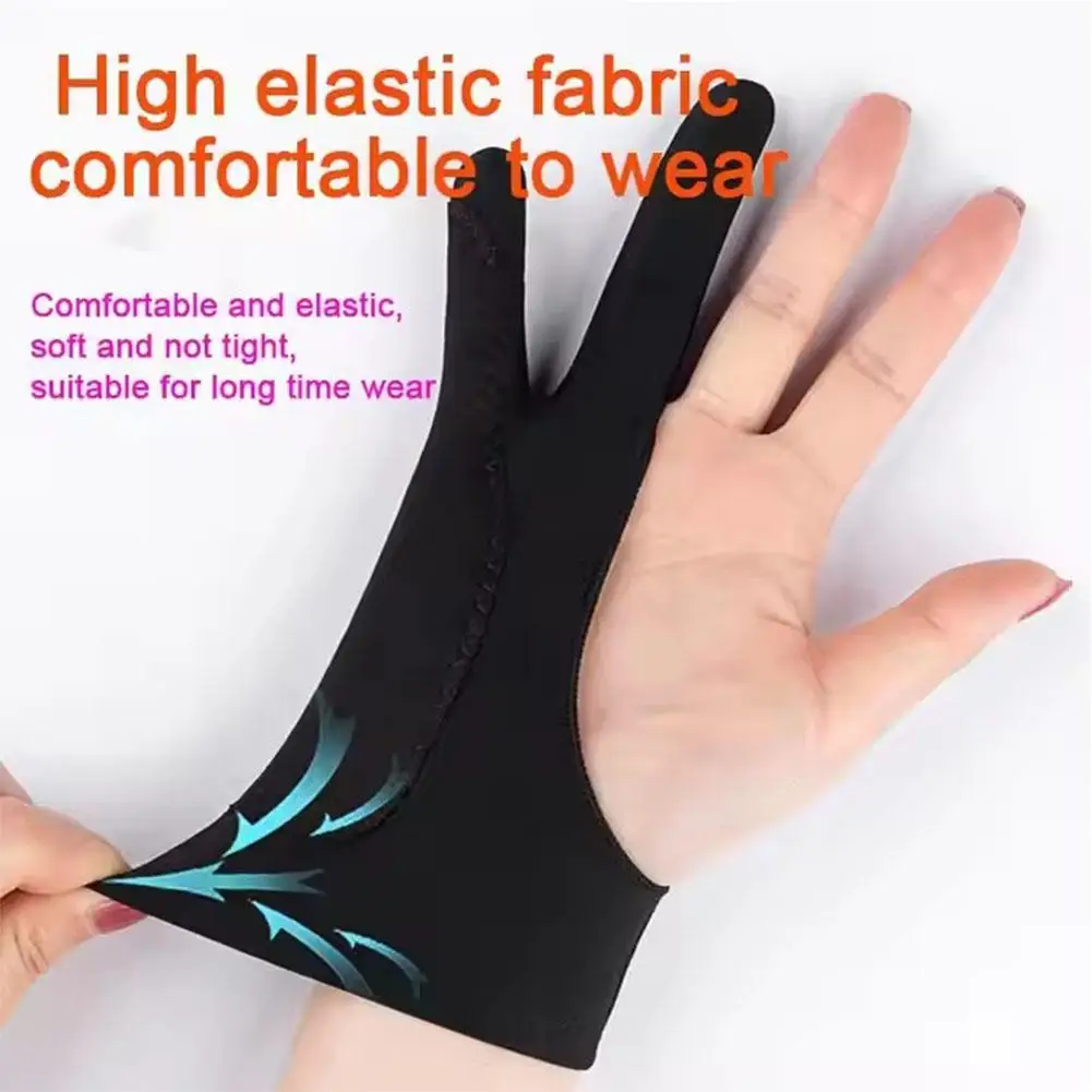 Перчатки для рисования с двумя пальцами, противосенсорные, противообрастающие для планшетов Apple, цифровая доска, сенсорный экран, картина маслом, офисные художественные принадлежности M3X8