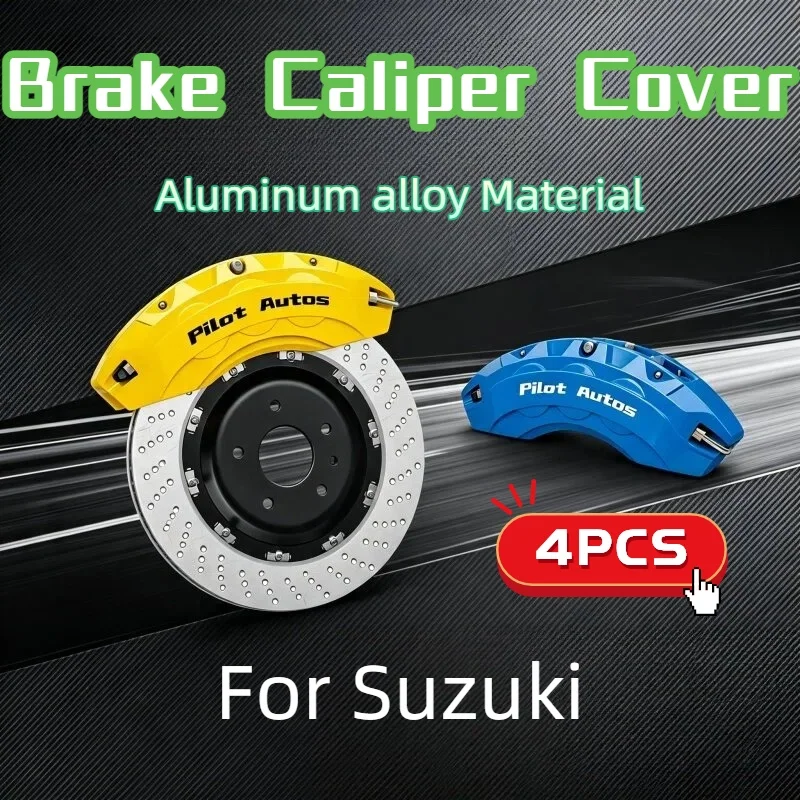 For Suzuki Aluminum Alloy Brake Caliper Cover Front Rear Wheel Exterior Modification Kit Alto Swift Jimny Vitara Baleno Ignis Ci