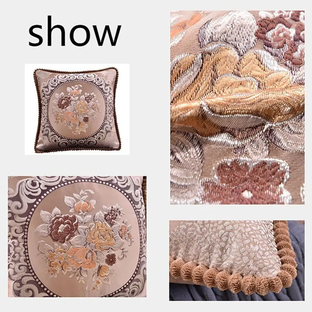 48x48cm Europe Style Cushion Cover Jacquard Decorative Sofa Pillow Case Home Decor Washable Throw Pillow Case