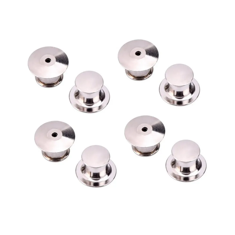 

30Pcs Card Cap Badge Accessories Flat Durable Metal Locking Pin Backs for Brooch Pins Name Tags Lanyards Bags Hat Jewelry