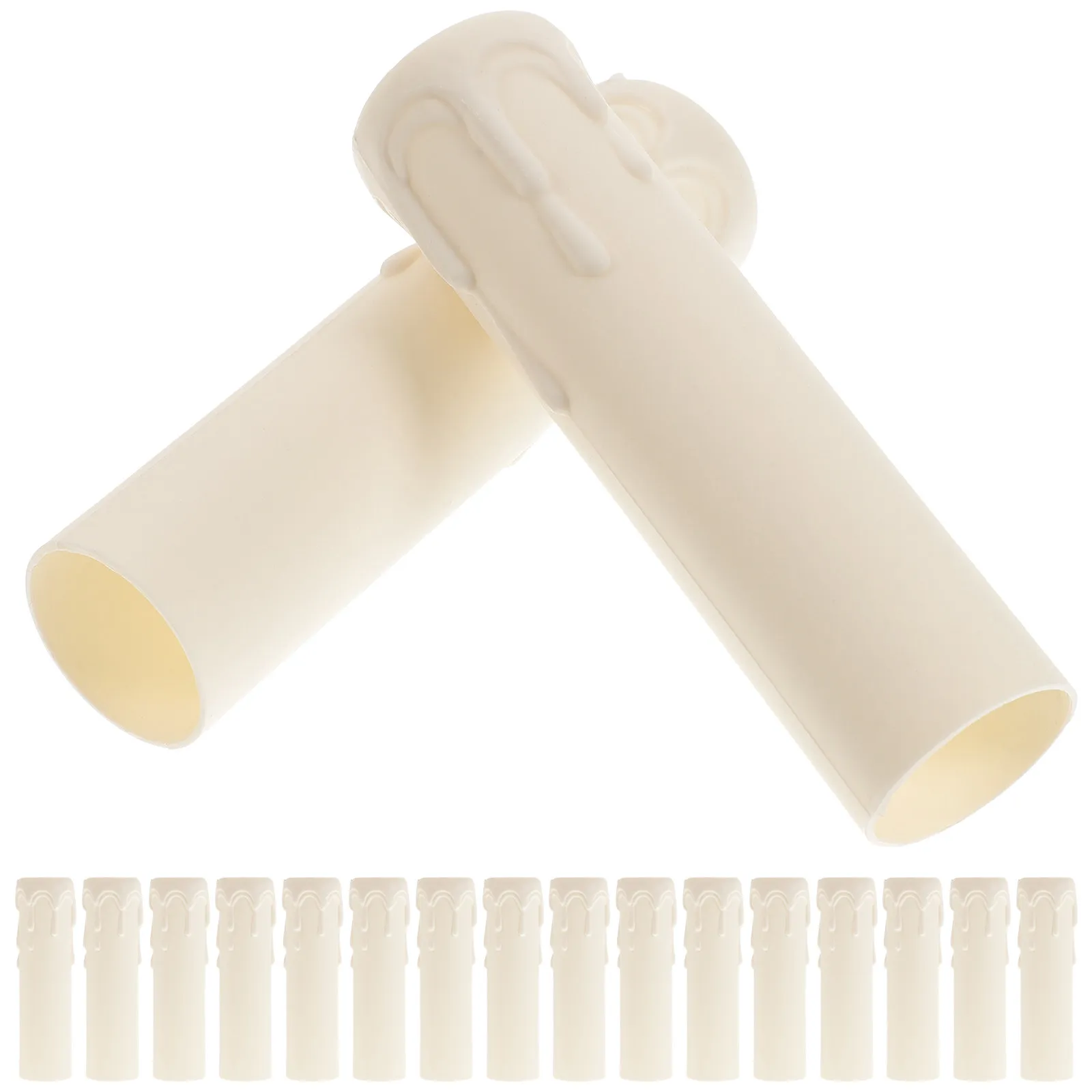 

20Pcs Tear Pattern Socket Holders Plastic Lightweight Waterproof Vintage Chandelier Casings Decorative Covers
