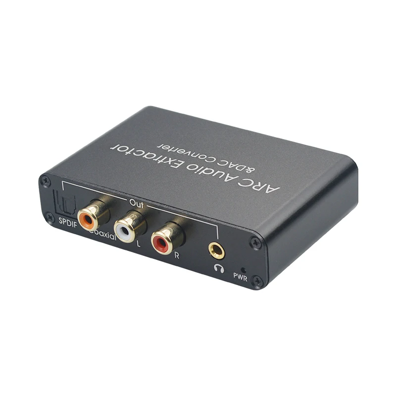 Adapter Audio łuku 192KHz ekstraktor dźwięku HDMI cyfrowe do analogowy konwerter Audio DAC SPDIF koncentryczne wyjście Jack RCA 3.5mm