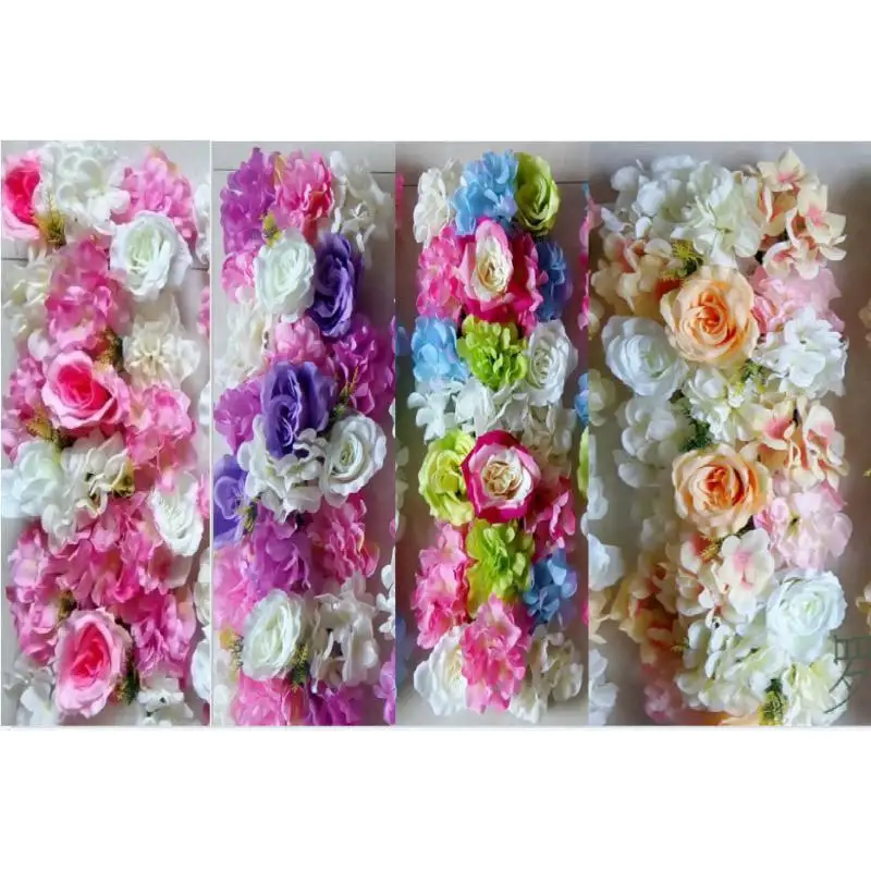 50 Uds. Soporte de flores artificiales marco de plástico para guirnalda de flores arcos de pared DIY decoración de boda telón de fondo fila de subrack doblada