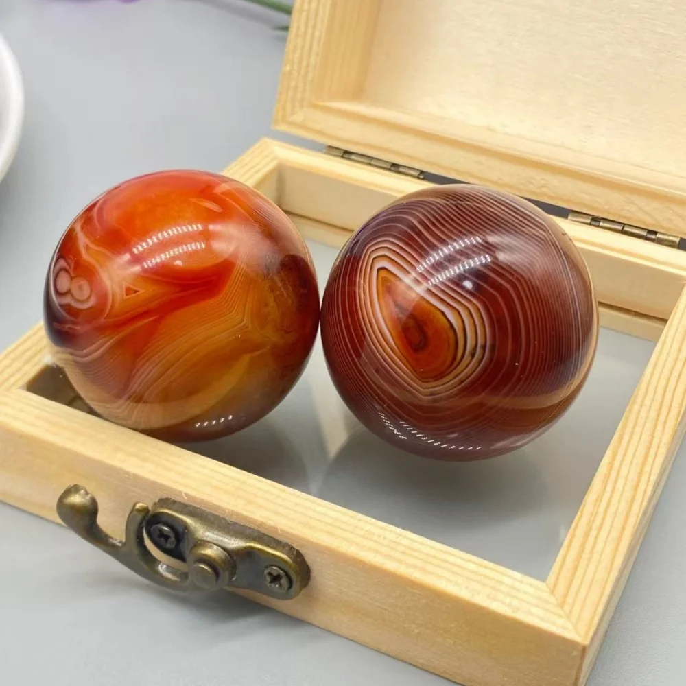 0.984-1.57inch Natural Sardonyx Agate Sphere Irregular Striped Onyx Mineral Gemstone Crystal Polished Ball Reiki Healing Gift