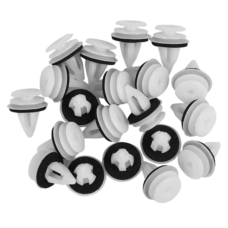 100 pièces pour trou de 9.5mm OE: 51418224768 Clips de retenue de panneau de garniture de porte de voiture en plastique retenue de bouclier anti-éclaboussures automatique D311