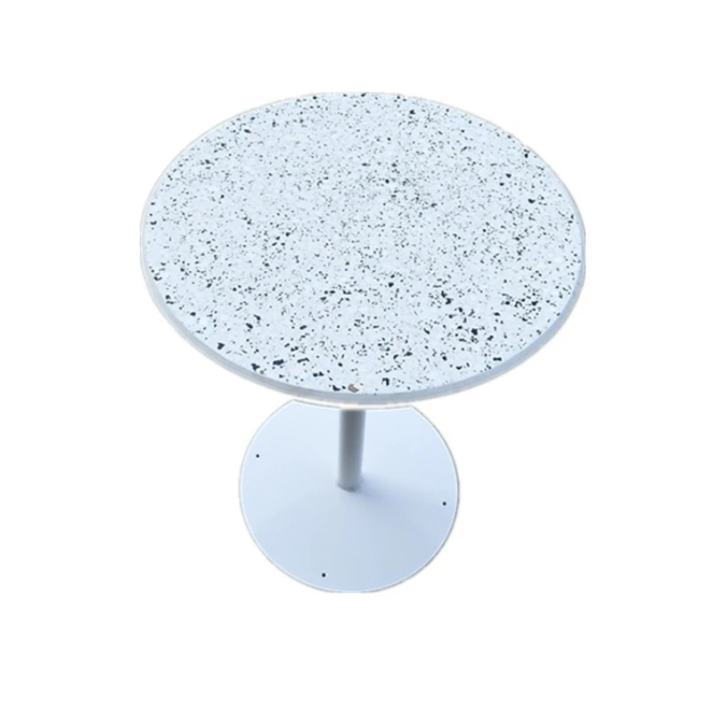 

Dining table rock slab marble metal craft round table household terrazzo dining table cement furniture round