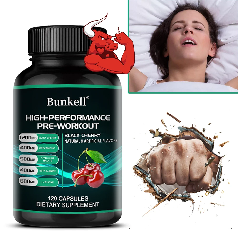 Bunkell Pre-Workout Supplement - Amino Acids, Creatine HCI, Citrulline Malate, Beta-Alanine To Improve Athletic Performance