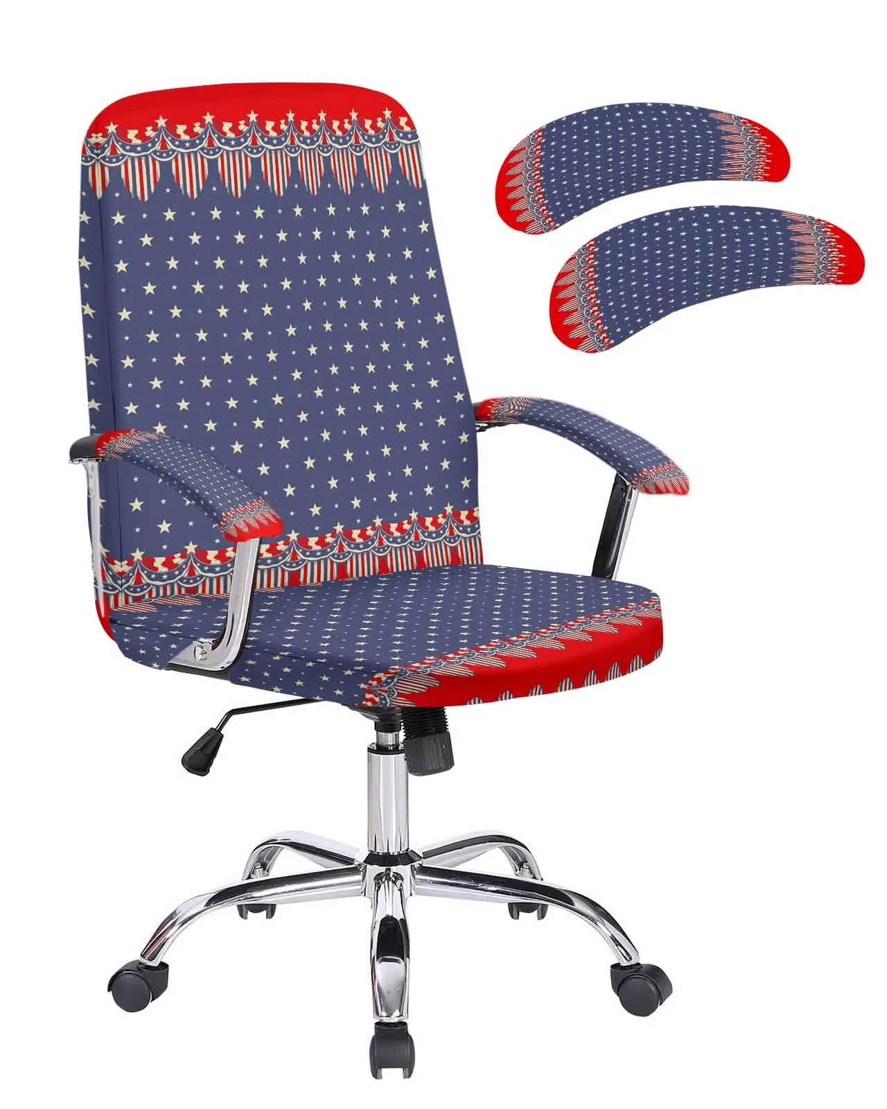 Star Blue Red Elastic Office Chair Cover Gaming Computer Chair Armchair Protector Seat Covers