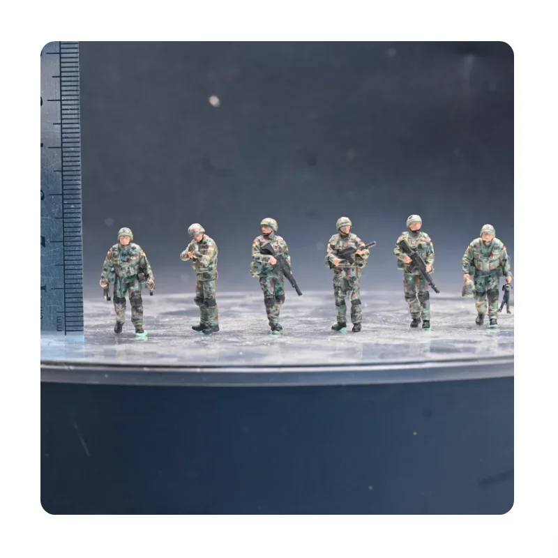 

1:72 Scale Resin Material Modern German Squad Of 6 Suitable For Tank Helicopter Scenes Collectible Decorative Gifts Display
