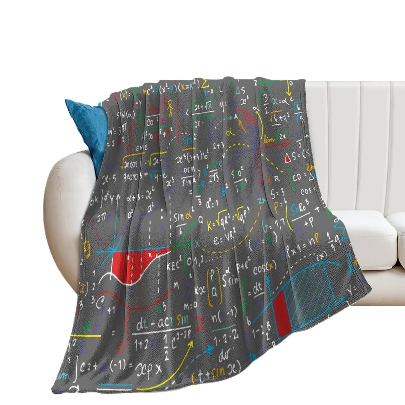 

Math Handwritten Throw Blanket For Decorative Sofa Sleeping Bag Moving Shaggy Blankets