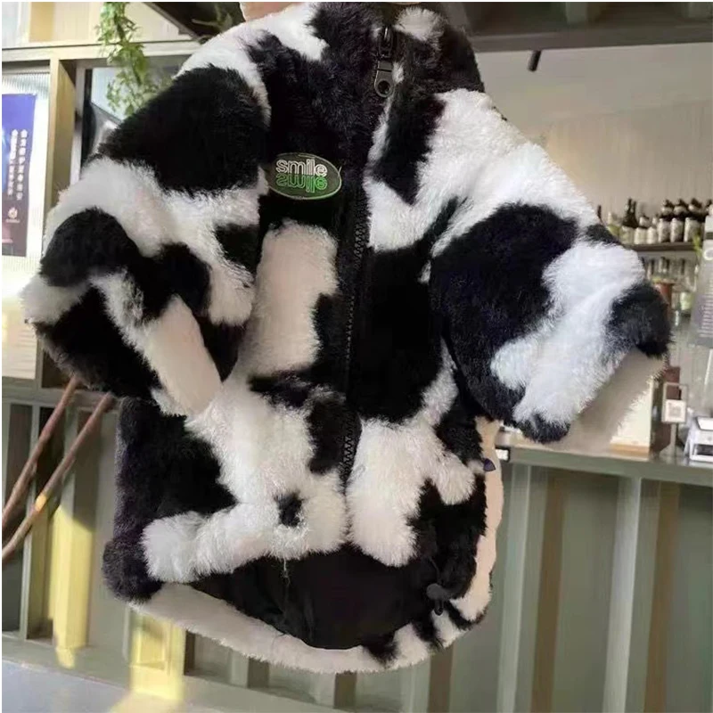 Fashion Dog Winter Clothes Warm Fleece Dog Coat Trendy Fur Dog Cat Coat Black White Boy Girl Yorkies Chihuahua Cats Costume