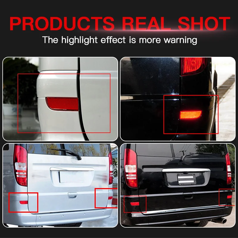 2PCS Auto Hinten Stoßstange Led-leuchten Rot Rücklicht Für Mercedes Benz Vito Viano W639 2003-2014 Brems Lampe nebel Licht 12V 2E0945105A