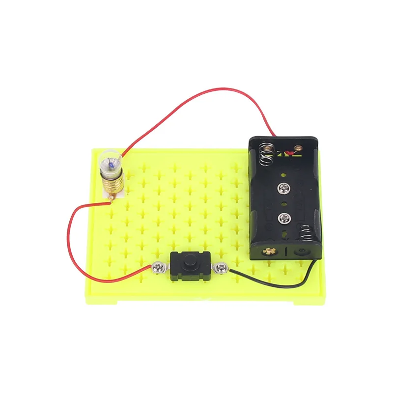 หลอดไฟอยู่, วงจร DIY, วงจรซีรีส์ทางกายภาพ, เทคโนโลยีการผลิตขนาดเล็กสําหรับเด็ก, หลักสูตรภาคปฏิบัติ, วัสดุ Pa