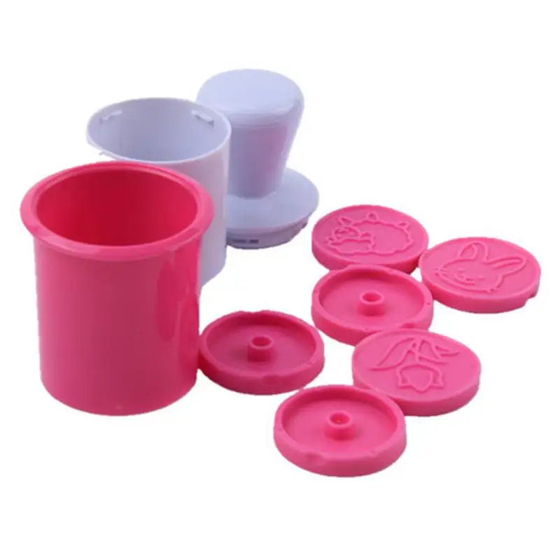 Easter Cookie Stamps 7pcs Happy Easter Silicone Biscuit Molds Cookie Embosser 3D Design Silicone Kitchen Tool For Baking Biscuit