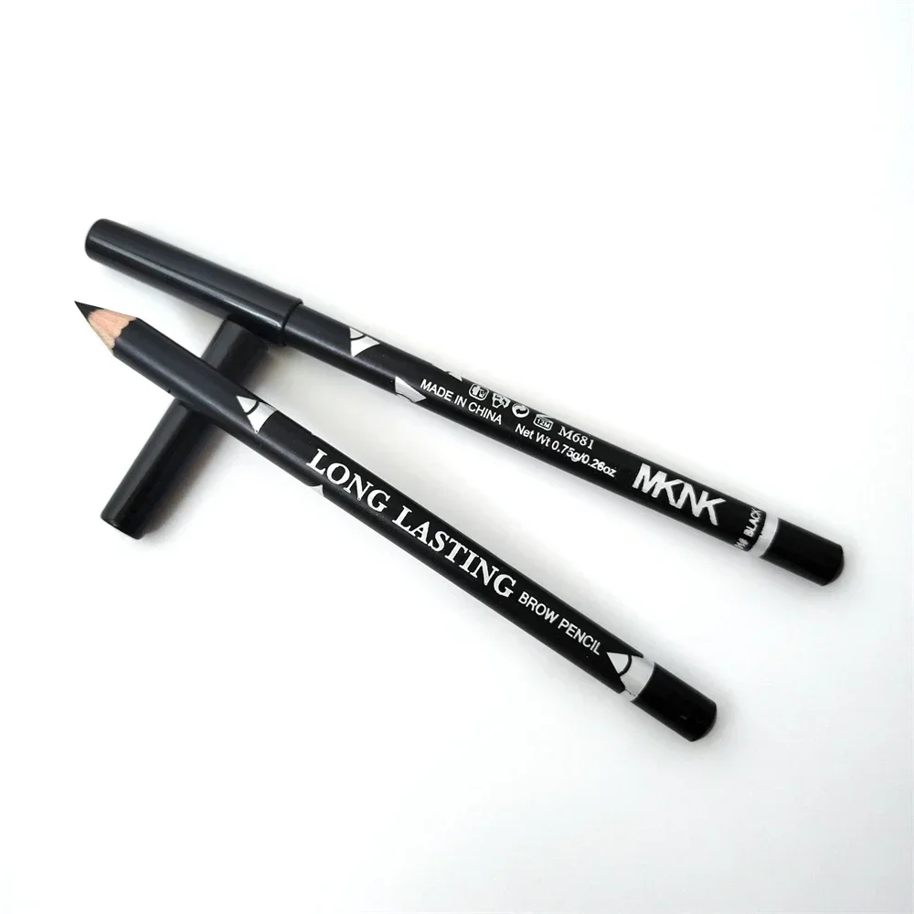3-Color Long Lasting Black Brown Eyebrow&Eyeliner Pencil Waterproof Sweat Proof Halo Proof Wooden Pole Liner Cosmetic Pen 1/3Pc view 6