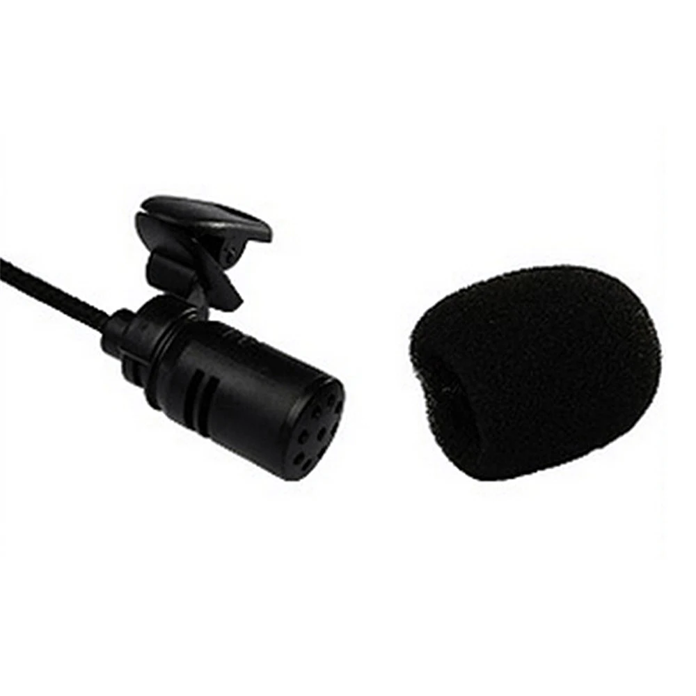 Clip-on Microphone Lapel Mini Lavalier Mic Microphone 3.5mm Portable Mini Microphone For Mobile Phone PC Recording Conference