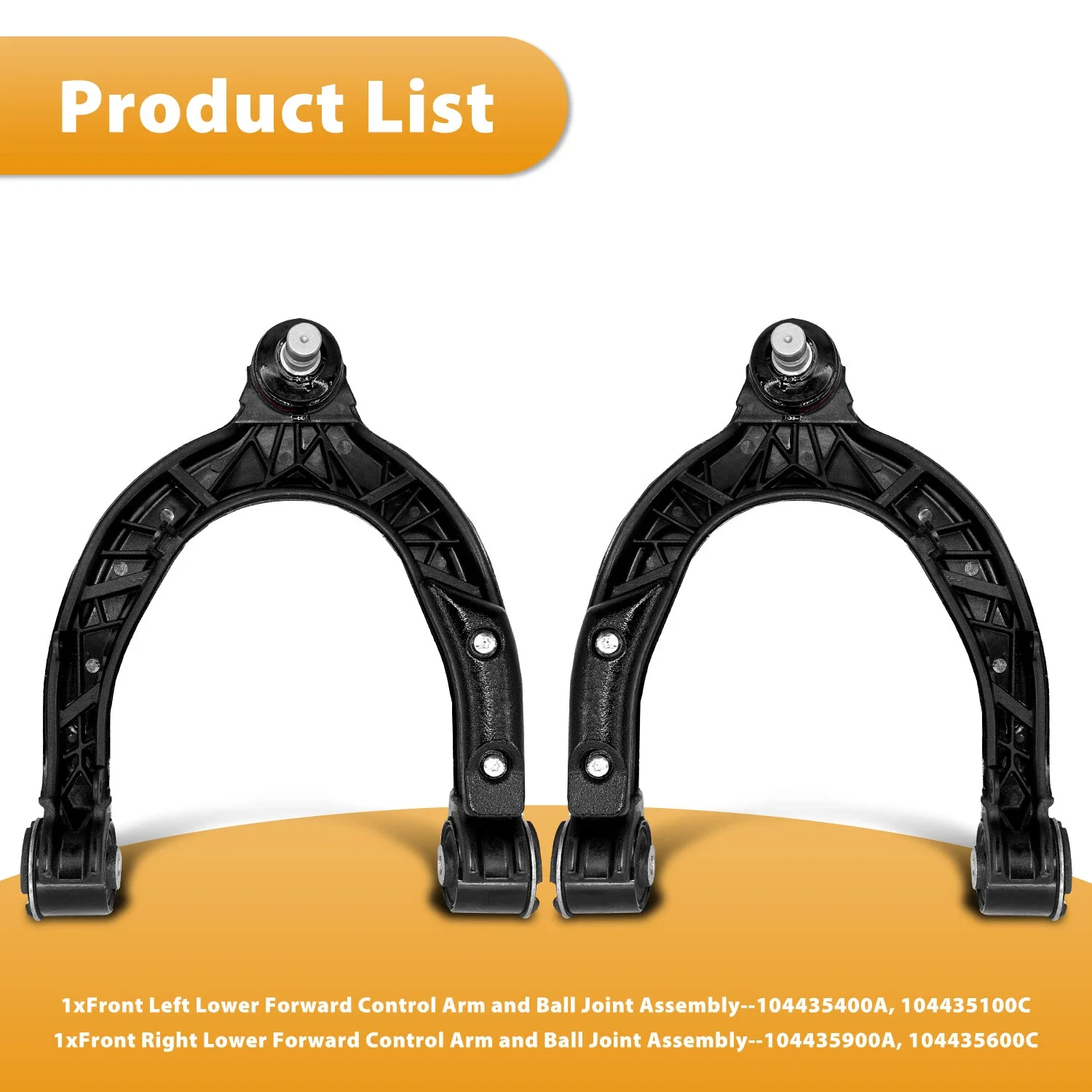 Svenubee Pair of Front Upper Control Arm with Ball Joint Suspension Set for Tesla Model 3 Y 2017-2022 104432100G 104432100J