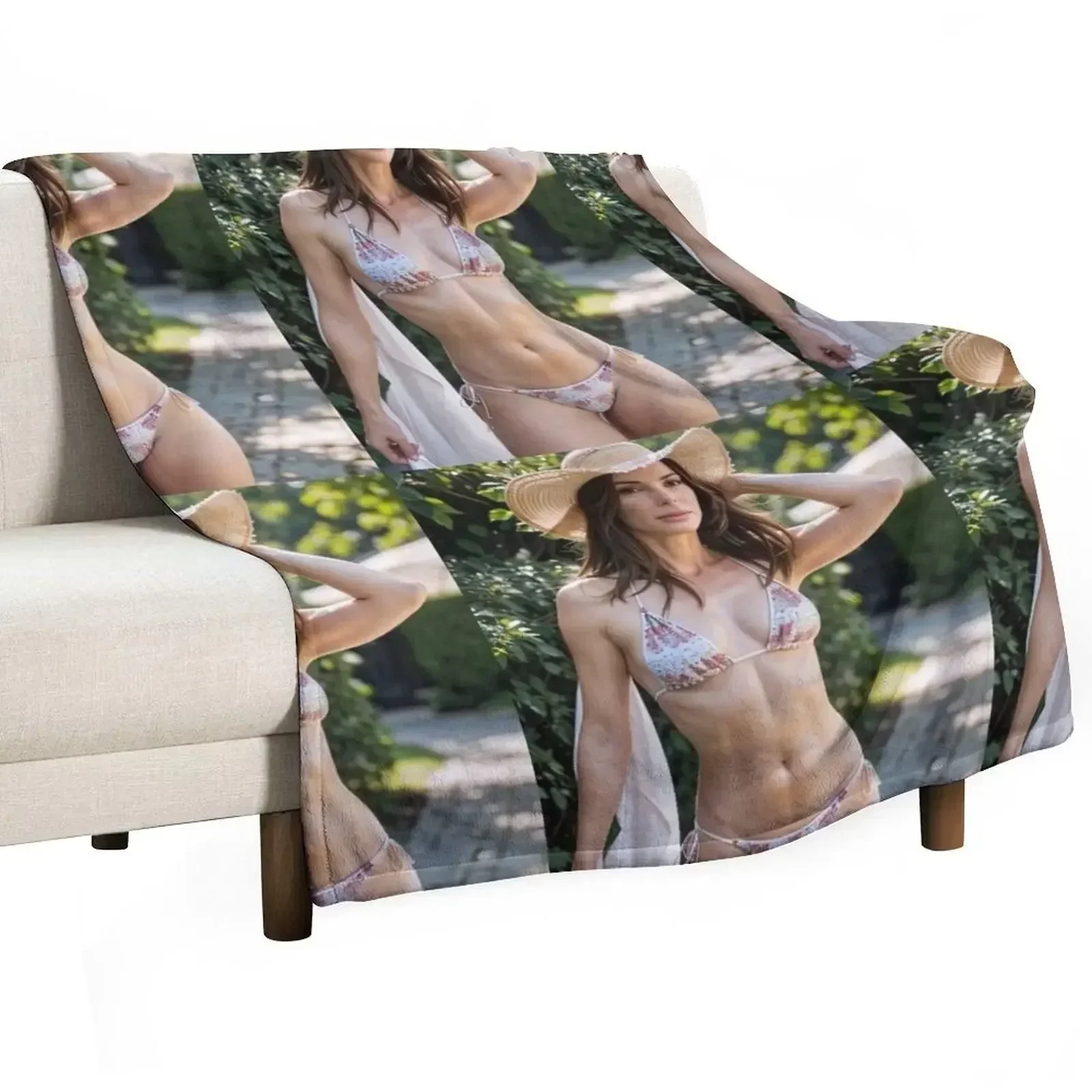 

Sandra Bullock sexy Throw Blanket Decoratives for winter Sofa Throw anime Blankets