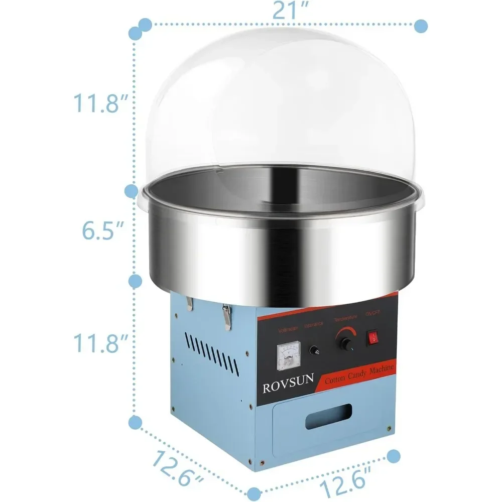 Machine à Barbe à Papa Électrique Commerciale, en Acier Inoxydable, 21 Pouces