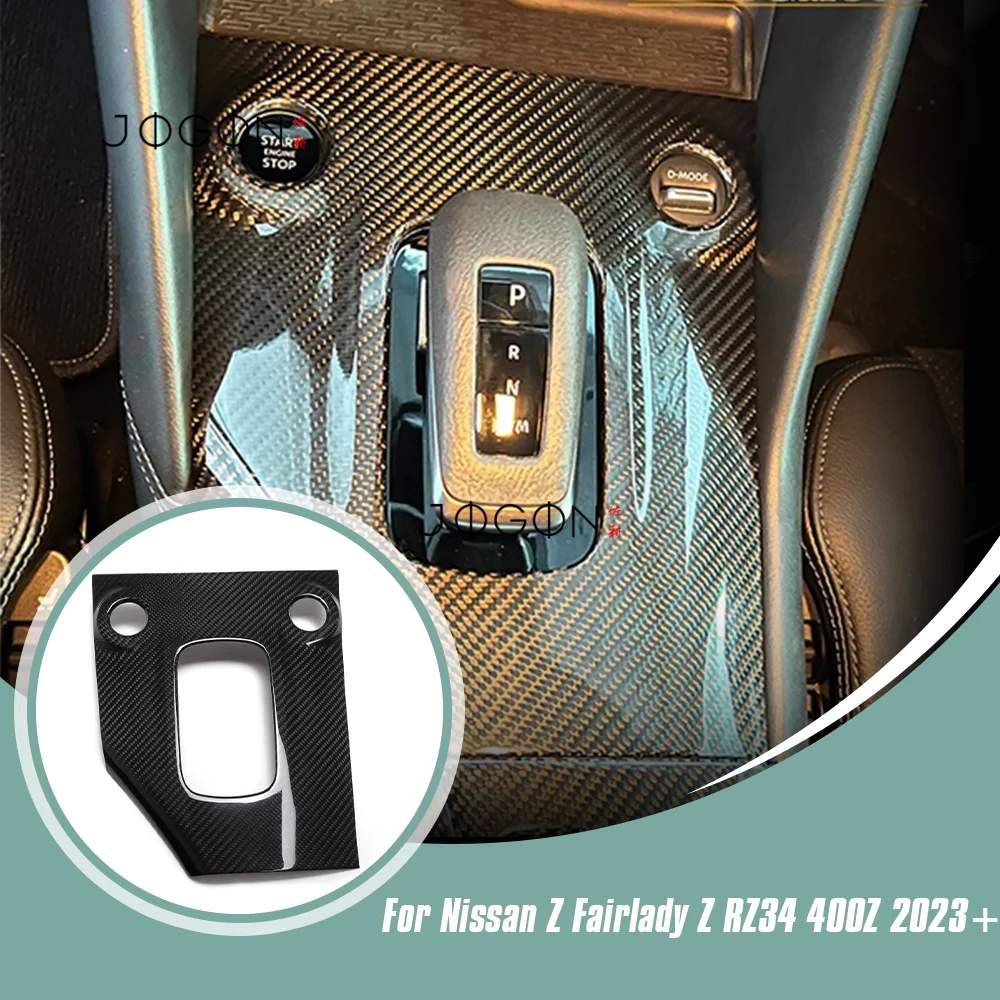 

LHD Carbon Car Interior Centerl Geat Shift Selector Panel Cover Trim Accessories For Nissan Z RZ34 400Z Fairlady Z 2023-2025