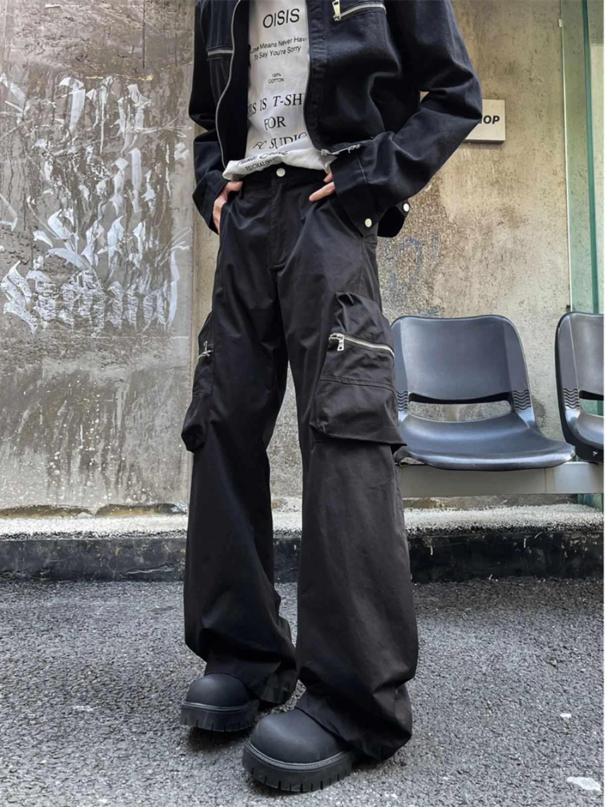 

Мужские повседневные свободные брюки Bell Bot, весна-осень, уличная одежда для десантника, рабочая одежда, брюки Big kets, модный бренд