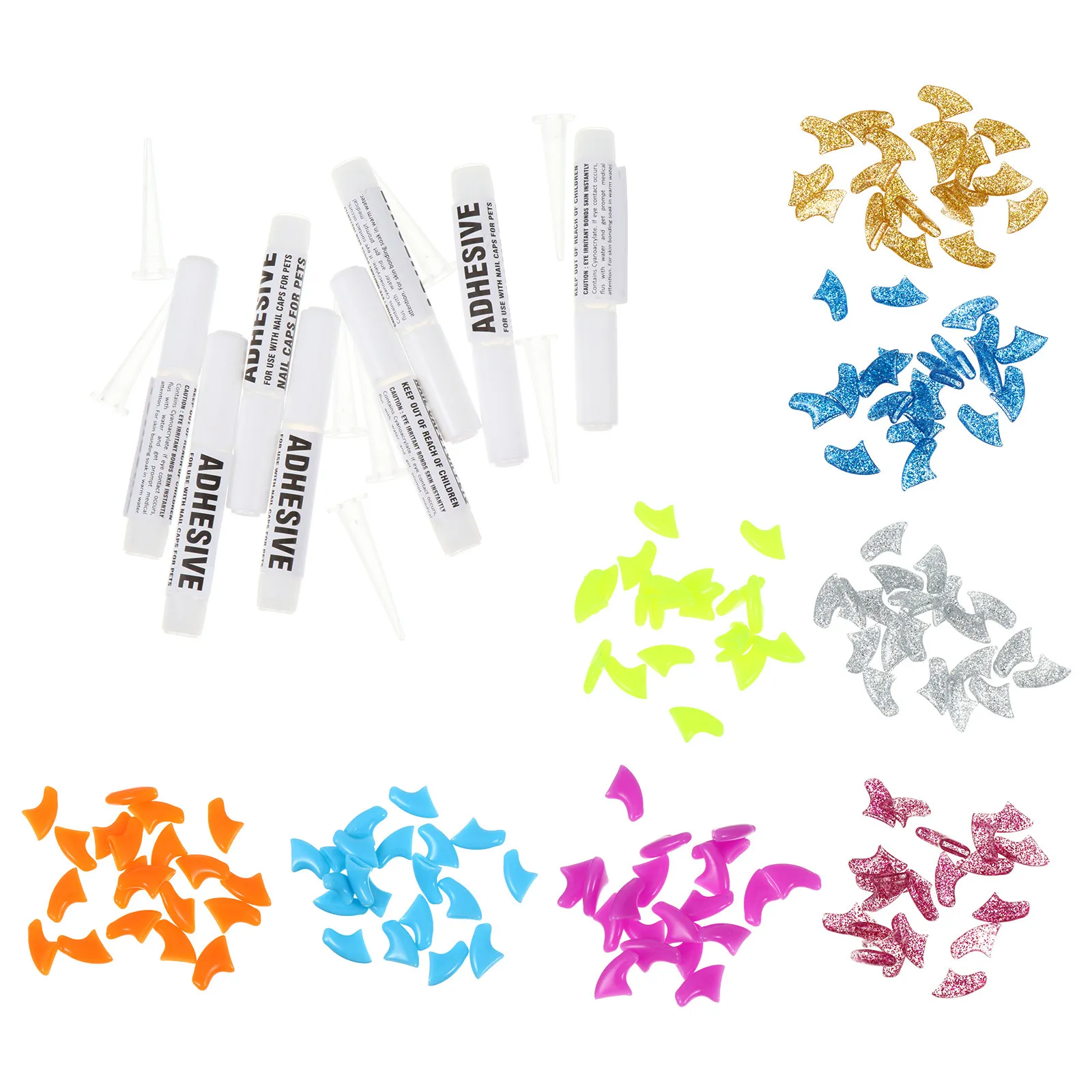 160Pcs Cat Nail Caps Premium Silicone Pet Claw Covers Safe Non-Toxic Rounded Edges for Kitten Cat Paw Protection Nail Care