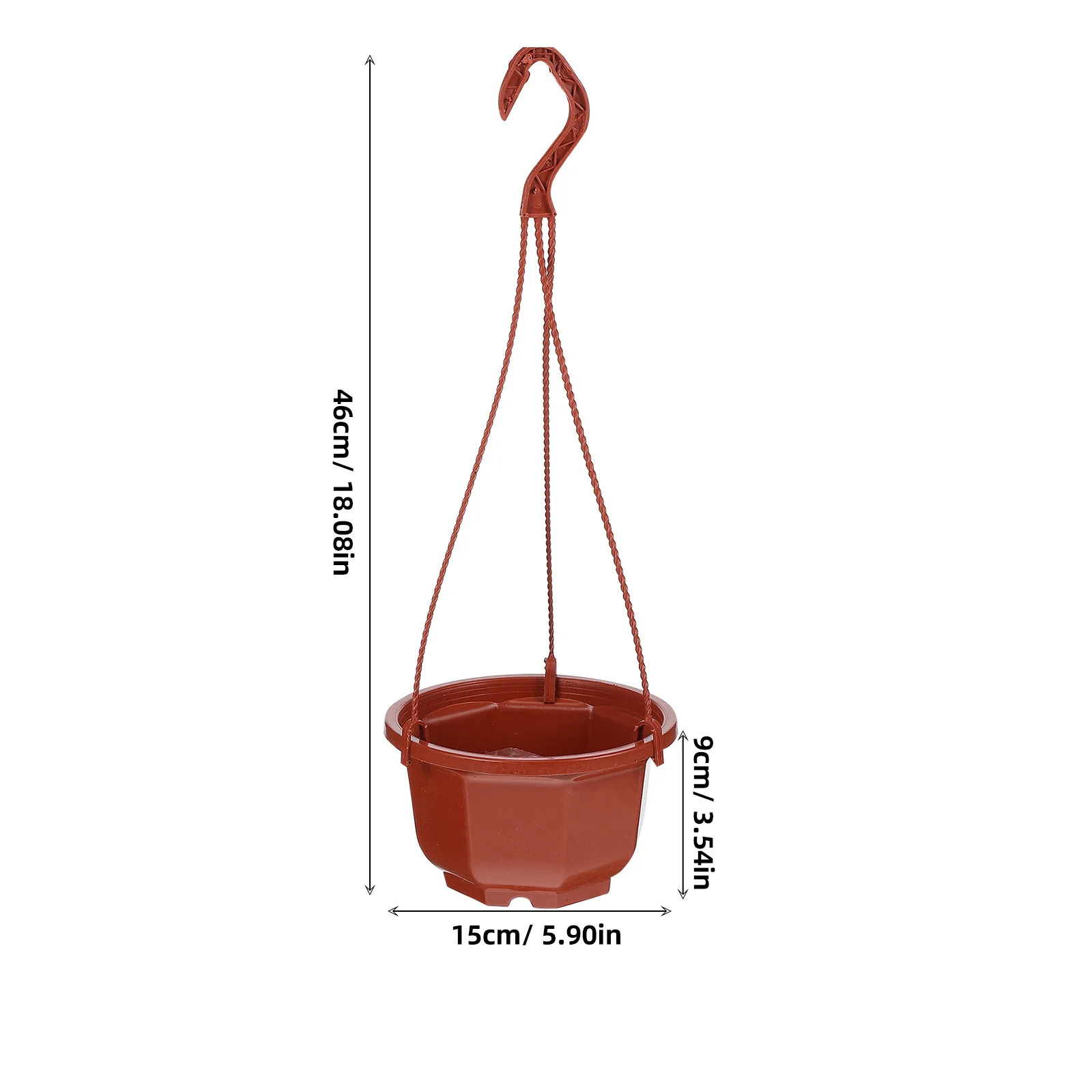 

8Pcs Durable Plastic Flower Pots WearResistant Thick Material Garden Planters Balcony Decorative Containers
