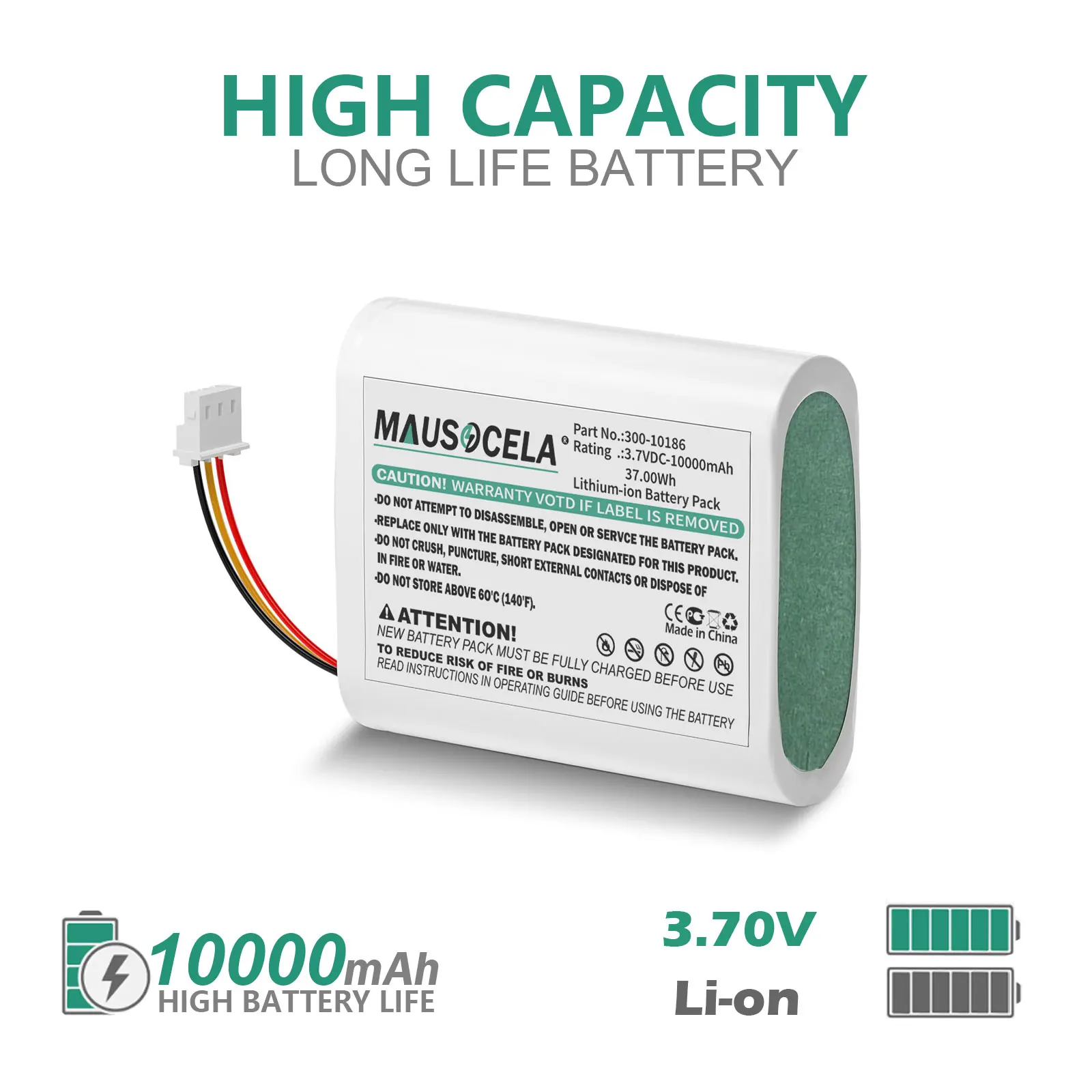 

Аккумулятор для системы сигнализации Honeywell: 300-10186, Pro7, AI05-2, AIO7-1, AIO7-2, ADT: ADT7AIO, ADT5AIO, Command Smart Security Panel, 10000 мАч