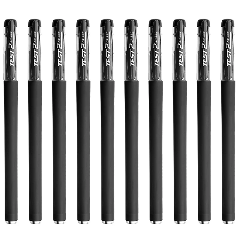 

10 pcs/lot 0.5mm Fine Gel Pens Black Ink Finance Needle Pens for Writing Office School Supplies Thin Line Pen School Stationery