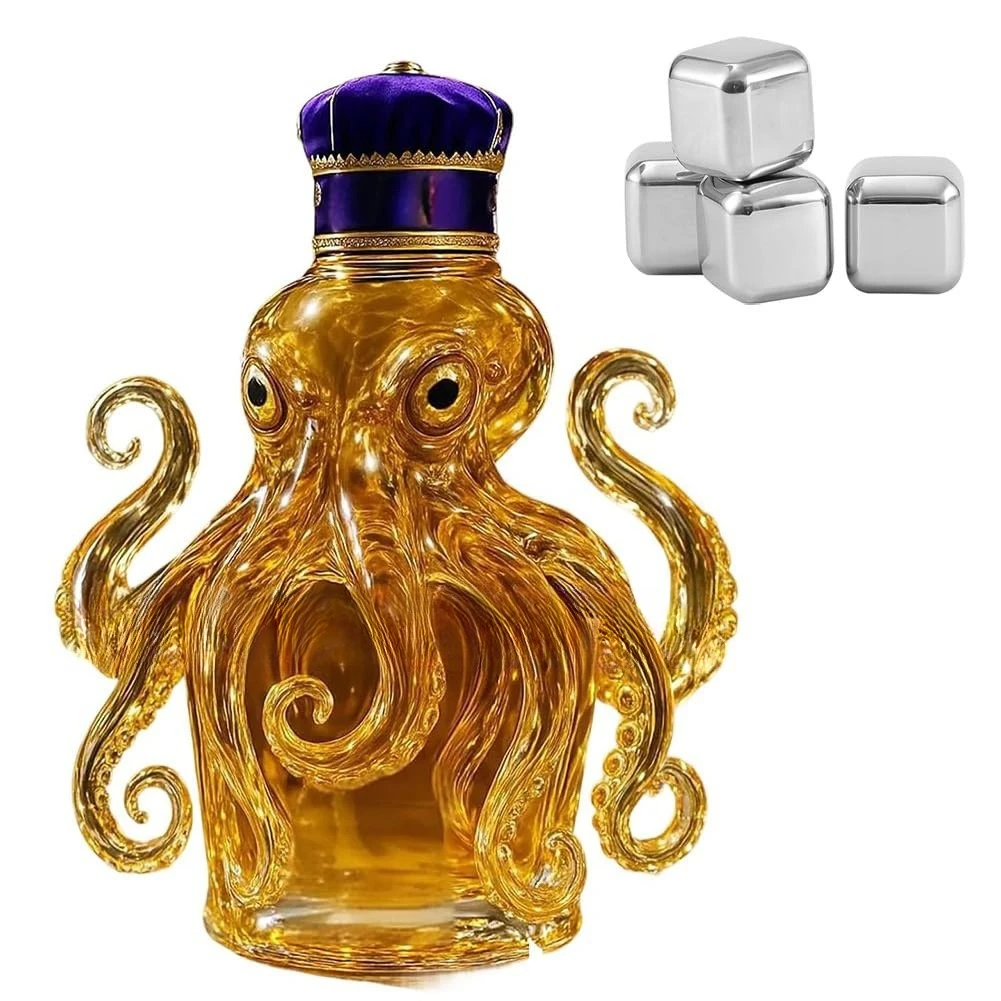 3D-Geschnitzter Oktopus-Whisky – Glass Decanter Whiskey Bewertung und Preis