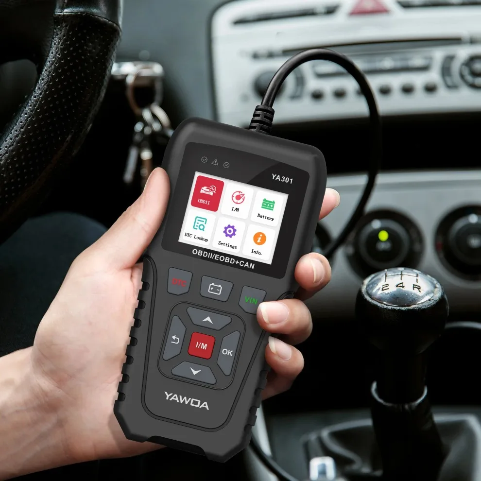 YA301 OBD2 code reader battery tester YA-301 OBDII scanner tool Full  Functions free update PK KW850 CR3001