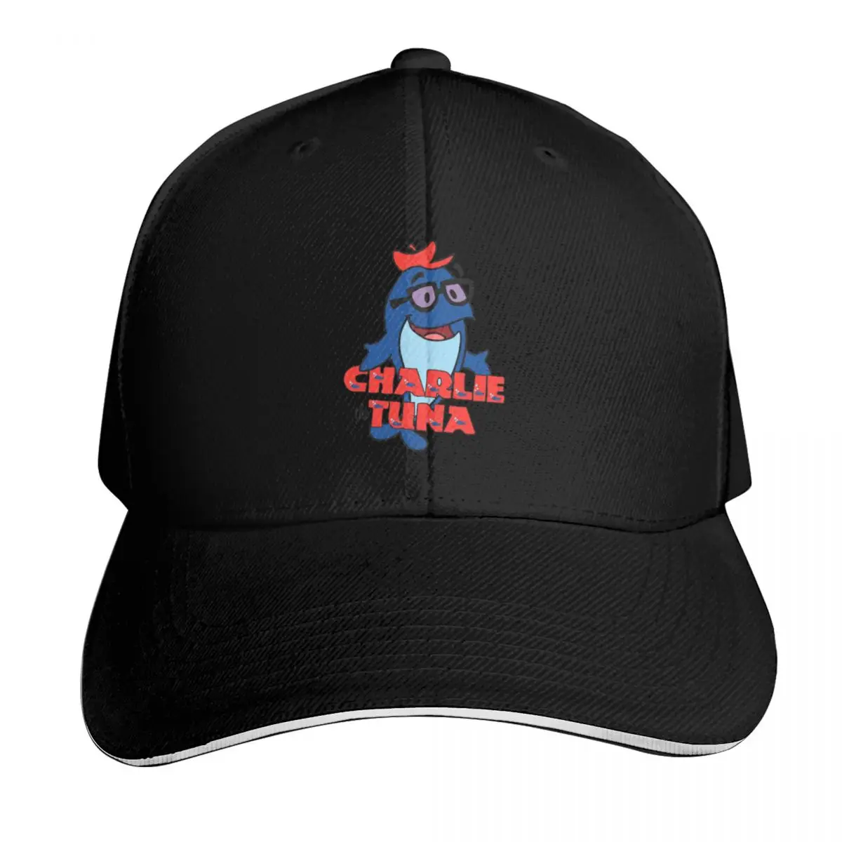 Charlie The Tuna Baseball Cap Contrast Two Tone Brim Snapback Flat Bill Strapback Dad Hat