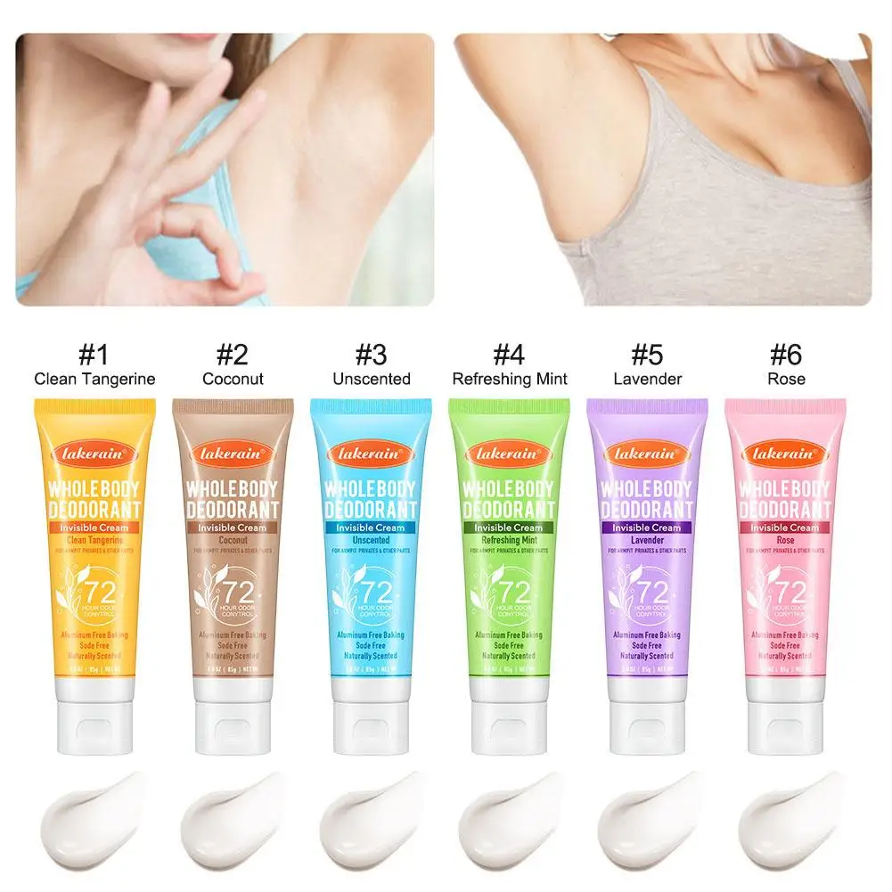 85g Body Deodorant ครีมที่มองไม่เห็นและ Solid 72 ชั่วโมงกลิ่นควบคุมระงับกลิ่นกายสําหรับผิวบอบบางผลไม้รส Deodo B8B6