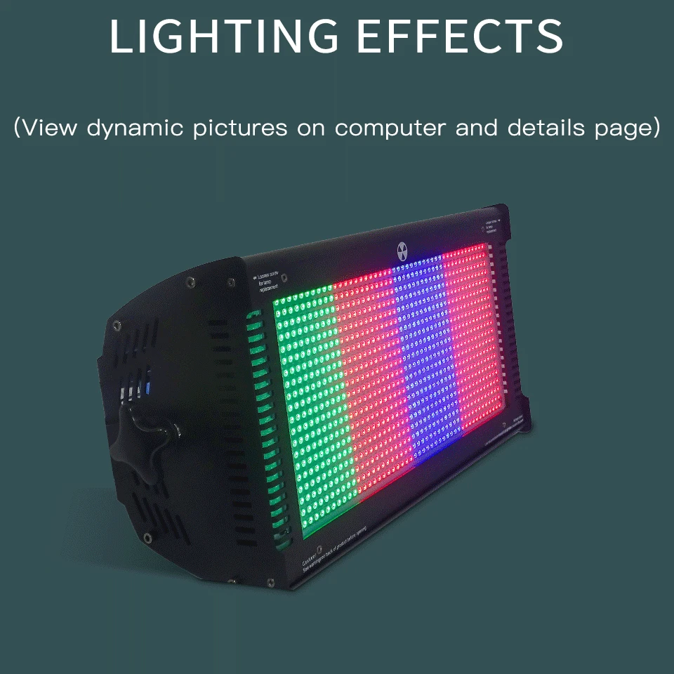 1000W RGB 3 in 1 LED Strobe Stage Light 8 Segment Control DMX Control Party Bar Wedding Dance Floor Lighting